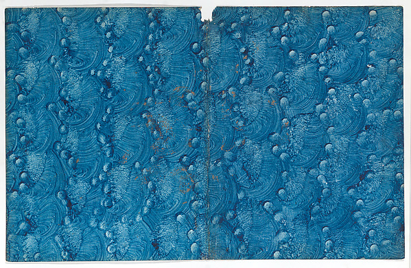 Anonymous, Book cover with curved blue pattern