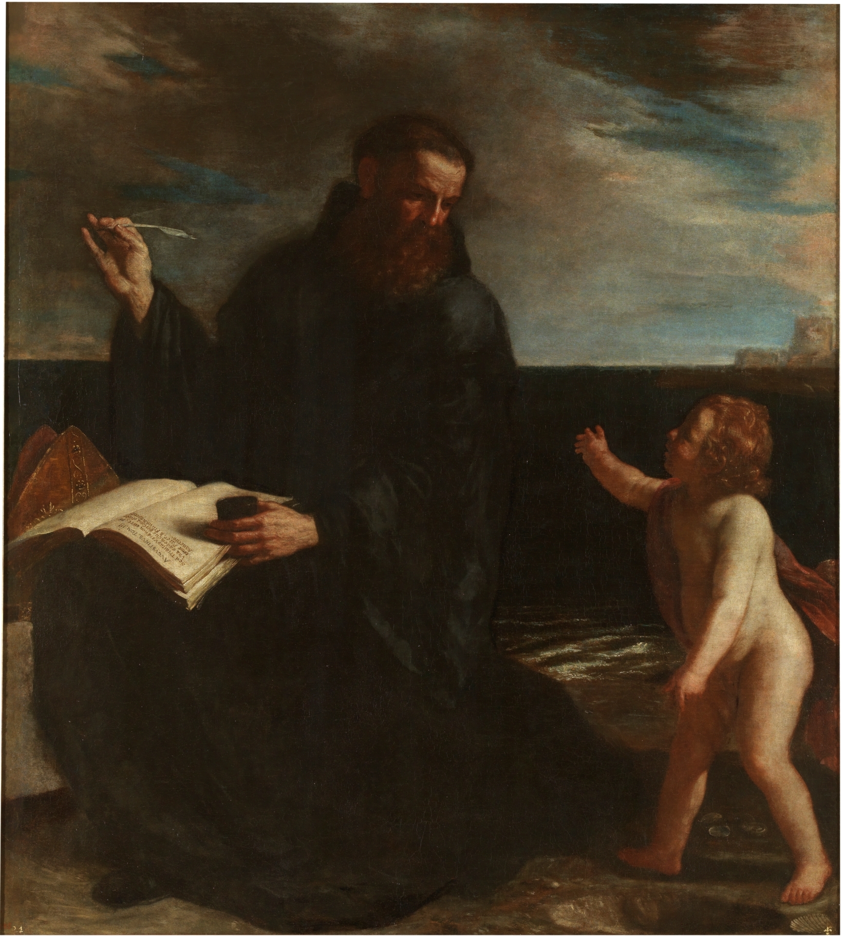 Guercino, Saint Augustine meditating on the Trinity