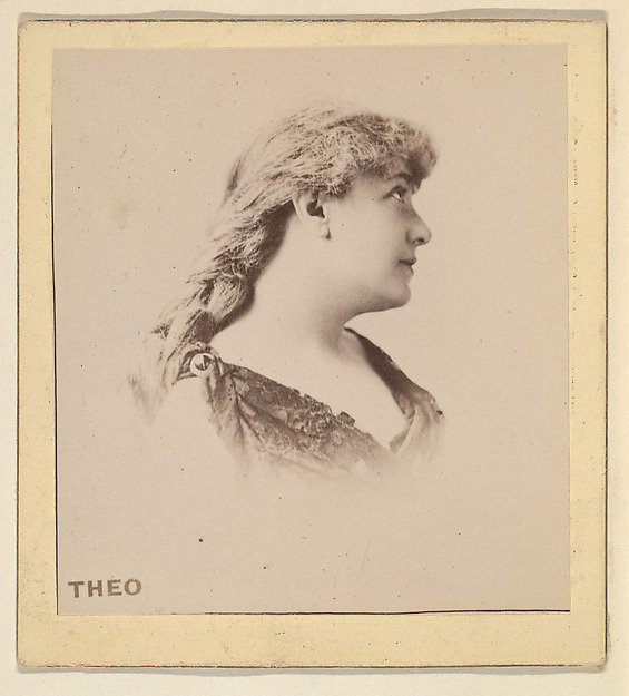 Kinney Brothers Tobacco Company, Theo, from the Actresses series (N246), Type 2, issued by Kinney Brothers to promote Sporting Extra Cigarettes