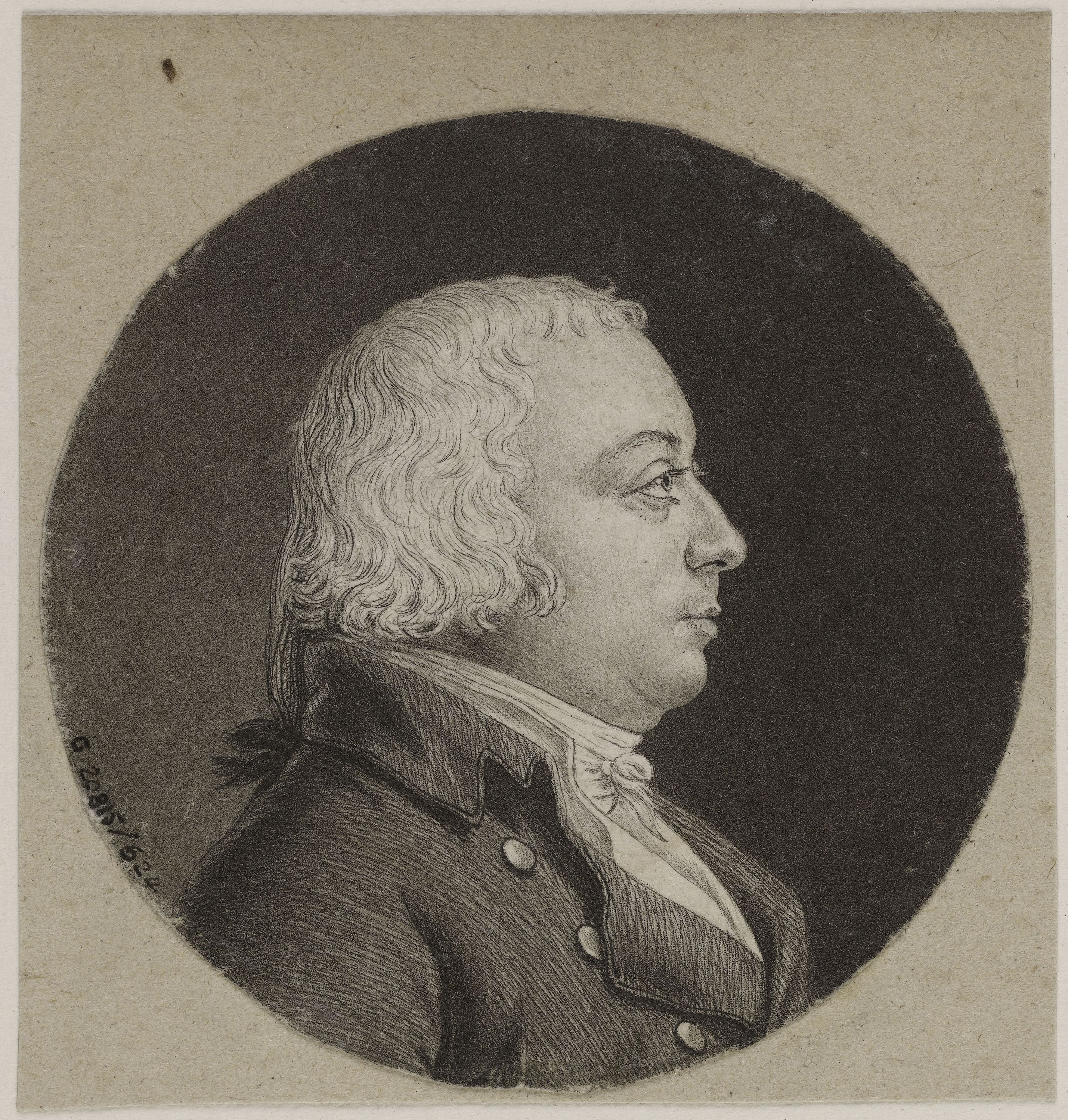 Edmé Quenedey, Portrait d'un homme, fin XVIIIème siècle/début XIXème siècle