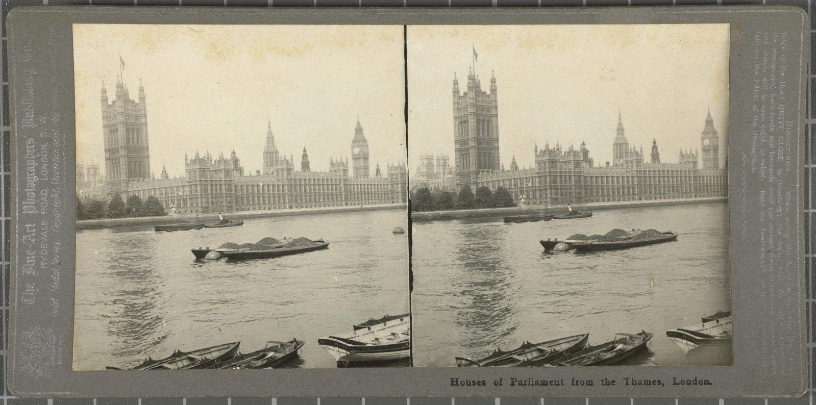 Desconegut, Houses of Parliament from the Thames, London Fine-Art Photog. Publish. Co.