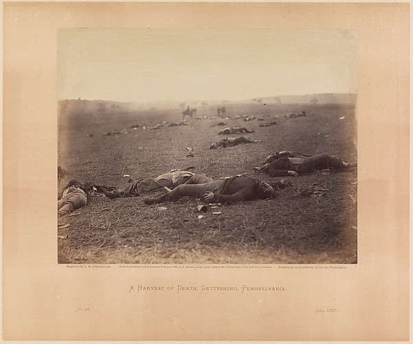 Timothy H. O'Sullivan, A Harvest of Death, Gettysburg, Pennsylvania