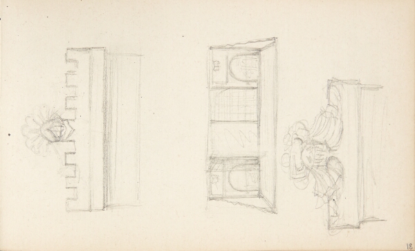Agnes Slott-Møller, Arkitekturstudier, bl.a. af brystningen på et tårn