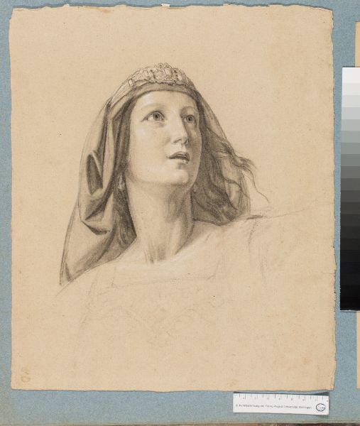 Unknown artist, Kopfstudie zu Agnes Schebest als Deborah