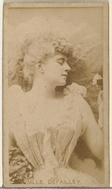 W. Duke, Sons & Co., Mlle. Defailley, from the Actors and Actresses series (N145-8) issued by Duke Sons & Co. to promote Duke Cigarettes