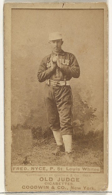 Goodwin & Company, Nyce, Pitcher, St. Louis Whites, from the Old Judge series (N172) for Old Judge Cigarettes