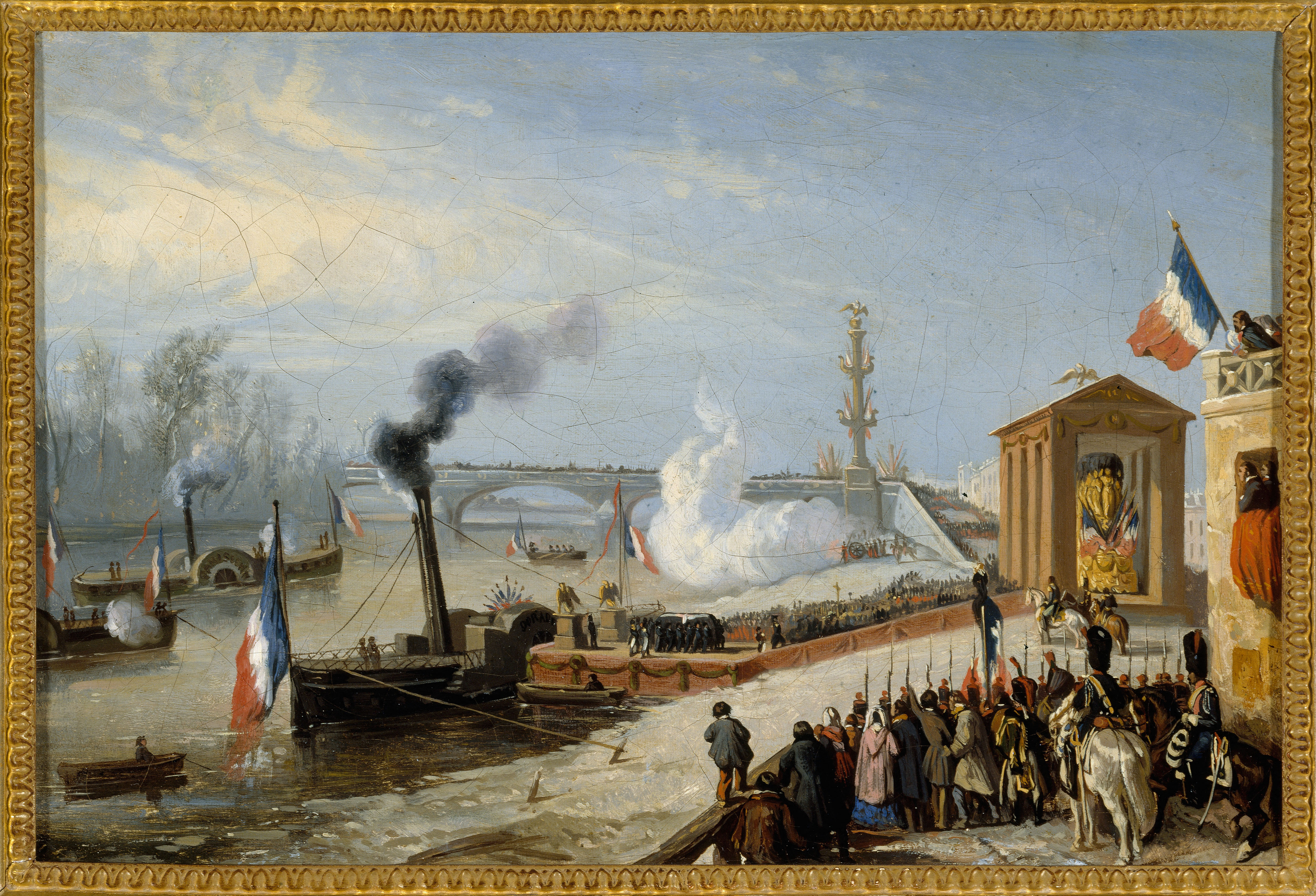 Victor Adam, Débarquement des cendres de Napoléon Ier à Courbevoie, le 15 décembre 1840