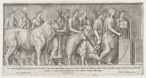 Anonymous, Sacrifice on the Campus Martius, from "Speculum Romanae Magnificentiae"