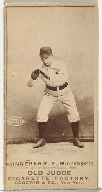 Goodwin & Company, Daniel Joseph "Dan" Minnehan, Right Field, Minneapolis, from the Old Judge series (N172) for Old Judge Cigarettes