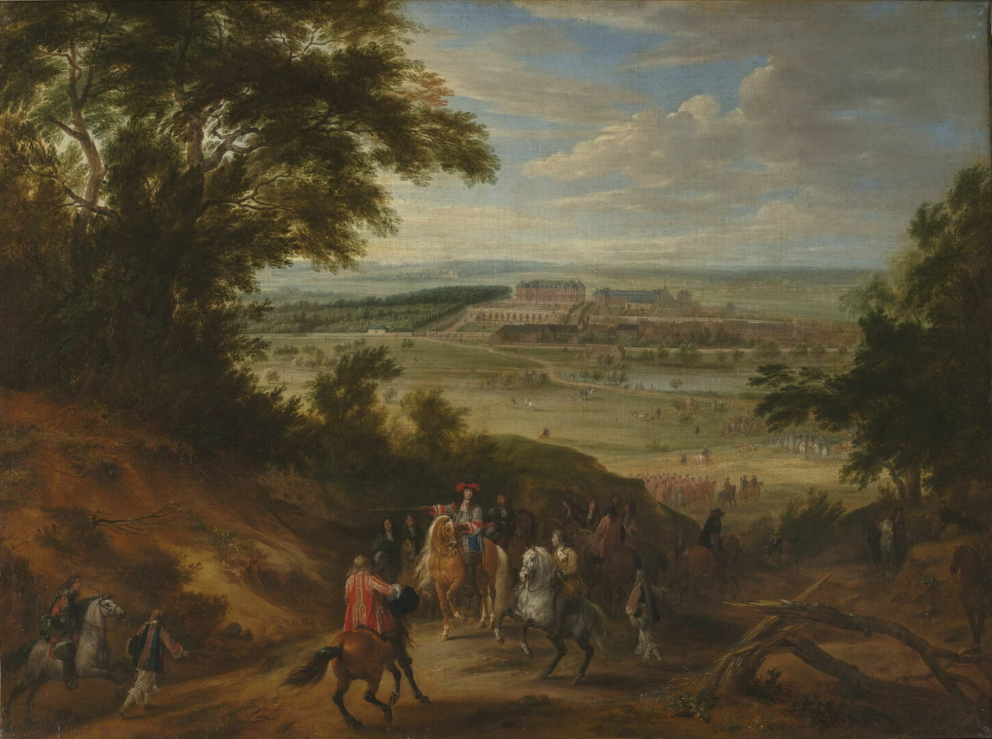 Adam Frans van der Meulen, View of the Château de Versailles taken from the heights of Satory in 1664
