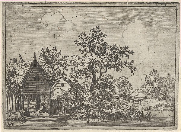 Allart van Everdingen, The Two Barrels before a Hut