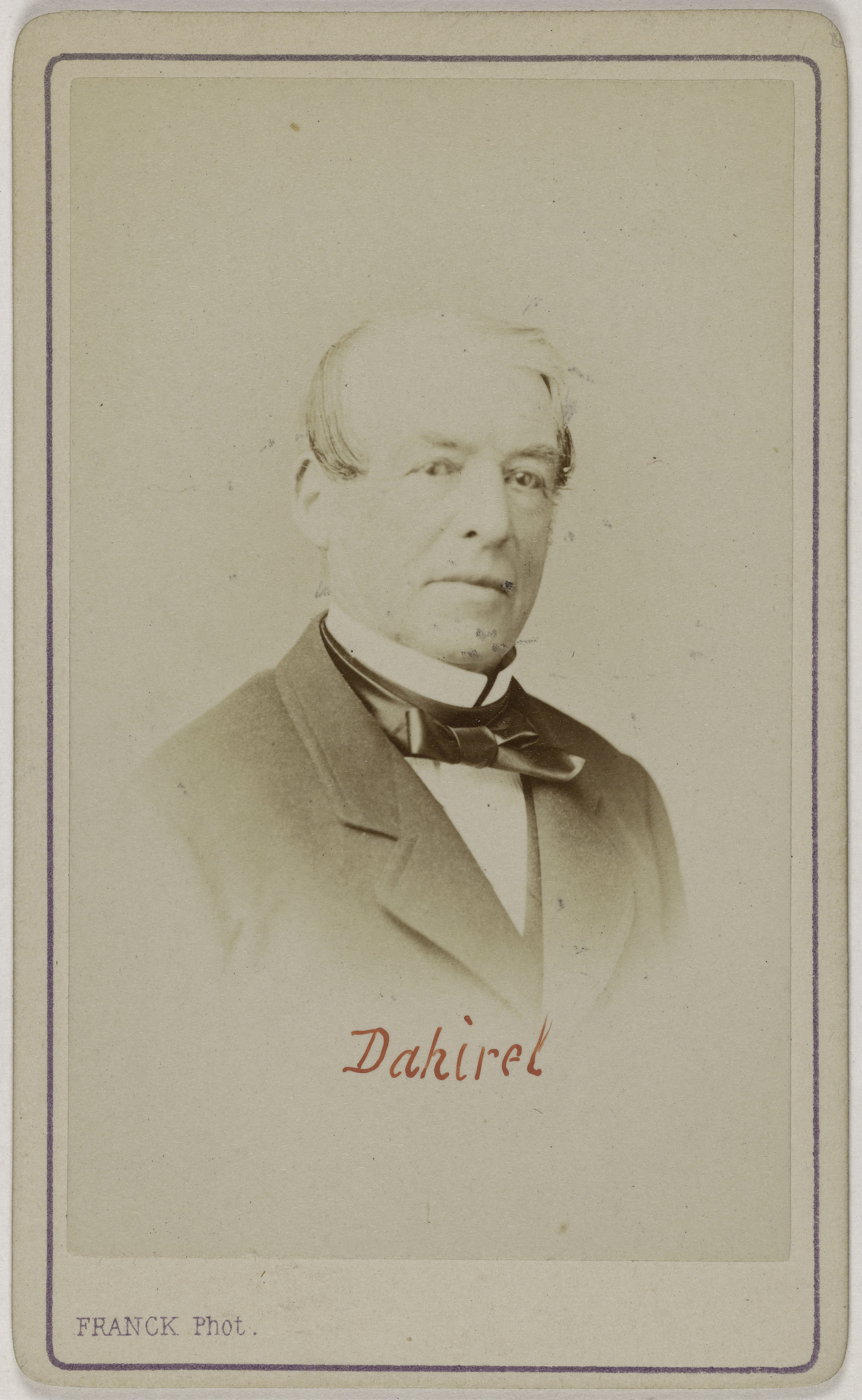 Franck, Portrait de François Marie Hyacinthe Dahirel (1804-1875), (homme politique)