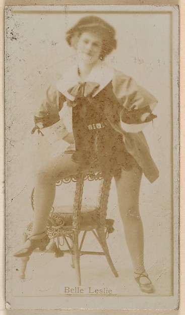 Kinney Brothers Tobacco Company, Belle Leslie, from the Actresses series (N245) issued by Kinney Brothers to promote Sweet Caporal Cigarettes