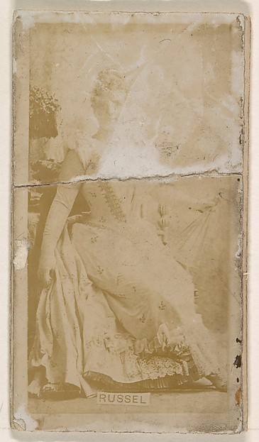 Kinney Brothers Tobacco Company, Russell, from the Actresses series (N245) issued by Kinney Brothers to promote Sweet Caporal Cigarettes