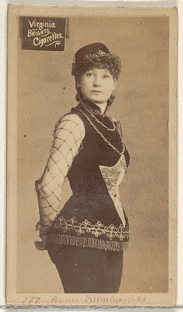 Allen & Ginter, Card 777, Annie Summerfield, from the Actors and Actresses series (N45, Type 2) for Virginia Brights Cigarettes