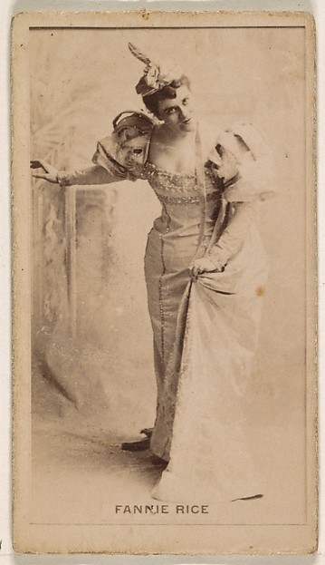 Kinney Brothers Tobacco Company, Fannie Rice, from the Actresses series (N245) issued by Kinney Brothers to promote Sweet Caporal Cigarettes