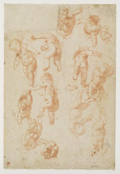 Unknown, Studies of cherubs for ceiling decoration