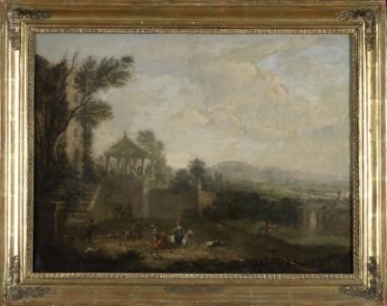 Wilhelm von Kobell, Landschaft mit Jägergruppe