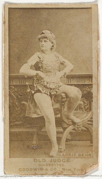 Goodwin & Company, Carrie Behr, from the Actors and Actresses series (N171) for Old Judge Cigarettes