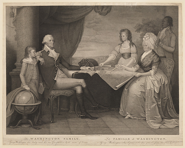 Edward Savage, The Washington Family: George Washington, His Lady, and her Two Grandchildren by the Name of Custis–George Washington, Son Epouse, et Ses Deux petits Enfants du Nom de Custis
