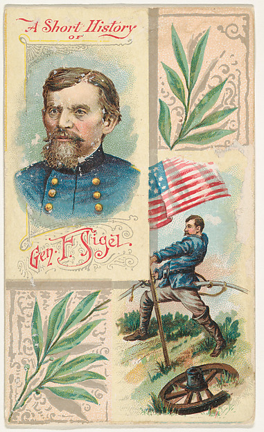 W. Duke, Sons & Co., A Short History of General F. Sigel, from the Histories of Generals series (N114) issued by W. Duke, Sons & Co. to promote Honest Long Cut Smoking and Chewing Tobacco
