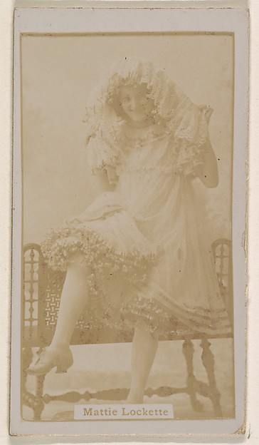 Kinney Brothers Tobacco Company, Mattie Lockette, from the Actresses series (N245) issued by Kinney Brothers to promote Sweet Caporal Cigarettes