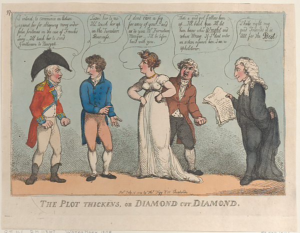Thomas Rowlandson, The Plot Thickens, or Diamond Cut Diamond