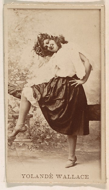 Kinney Brothers Tobacco Company, Yolande Wallace, from the Actresses series (N245) issued by Kinney Brothers to promote Sweet Caporal Cigarettes