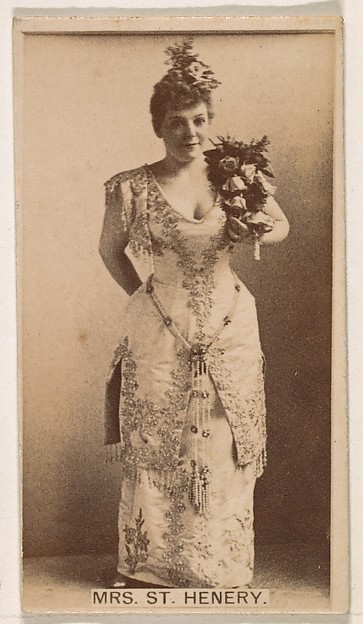 Kinney Brothers Tobacco Company, Mrs. St. Henery, from the Actresses series (N245) issued by Kinney Brothers to promote Sweet Caporal Cigarettes