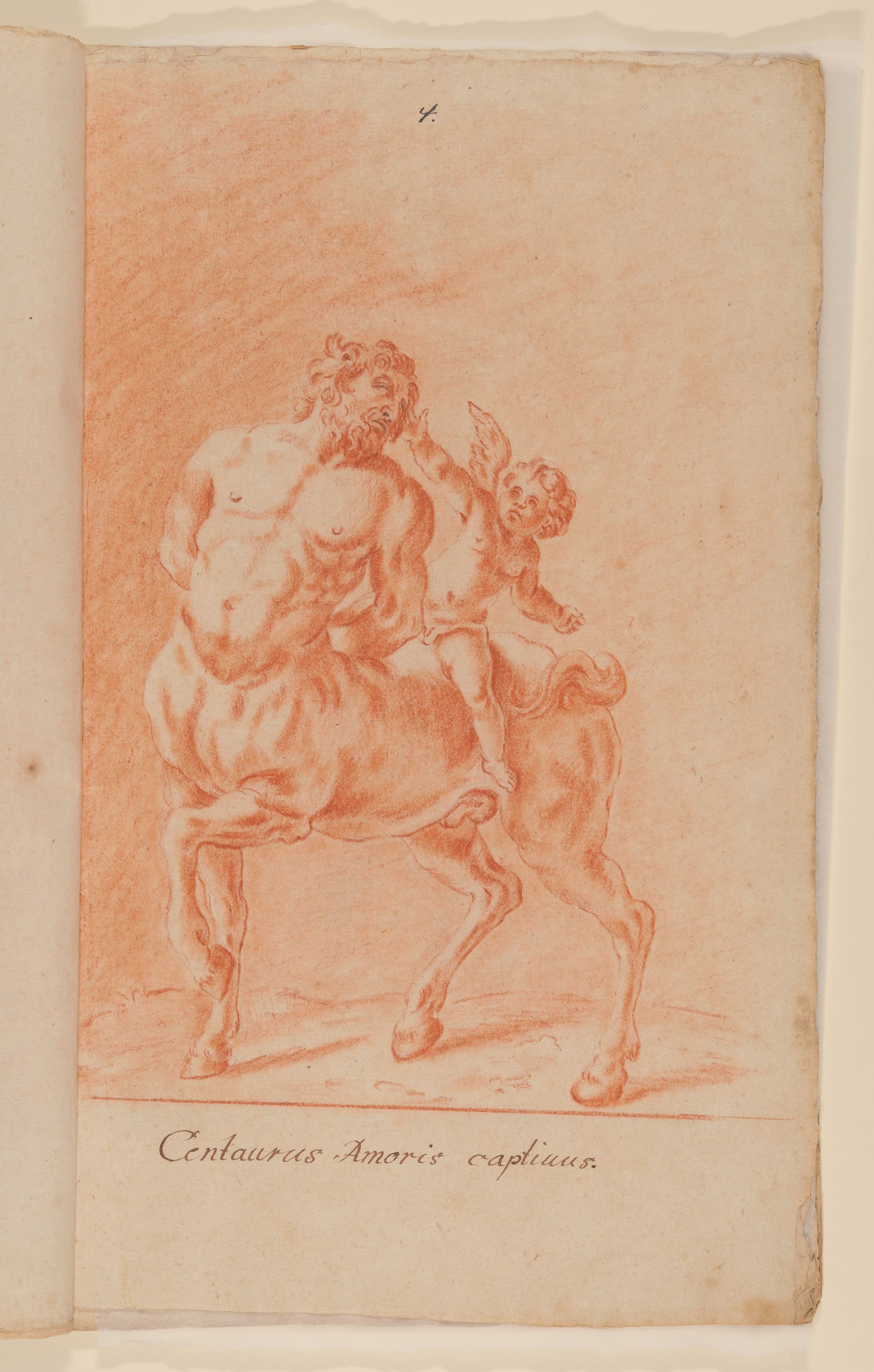 Francois Perrier (Maler), Kentaur, von Cupido gezähmt [nach Tafel 7 von François Perriers "Icones et Segmenta Nobilium Signorum et Statuarum..." (1638)]