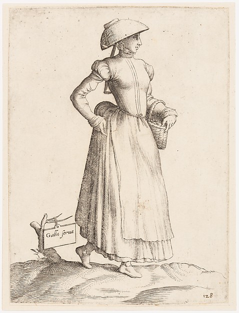 Enea Vico, Costume Plate: Galla Serva