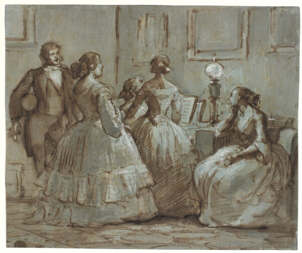 Wilhelm Marstrand, Københavnsk selskabsscene, der musiceres