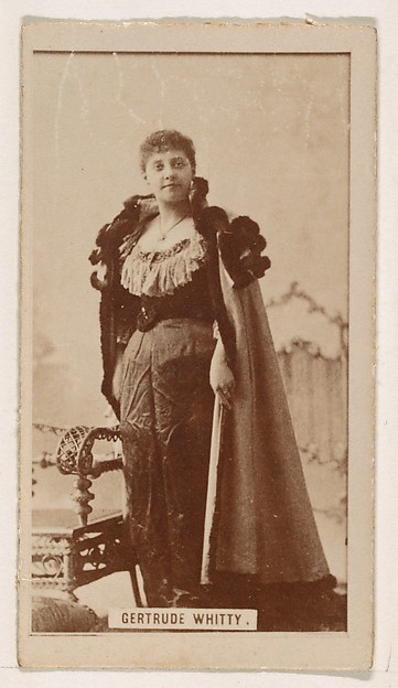 Kinney Brothers Tobacco Company, Gertrude Whitty, from the Actresses series (N245) issued by Kinney Brothers to promote Sweet Caporal Cigarettes